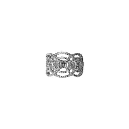 Bague Isabelle Barrier en or blanc et diamants naturels, taille 53